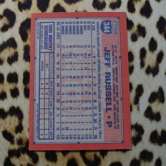 Jeff Russell #344 Baseball Card - Picture 2 of 2